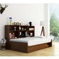 Bedroom single bed with cabinet