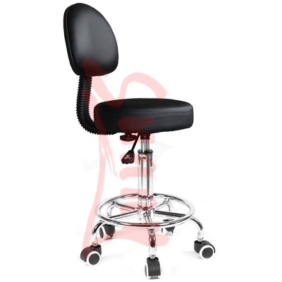 Adjustable swivel Bar stool high chair with backrest