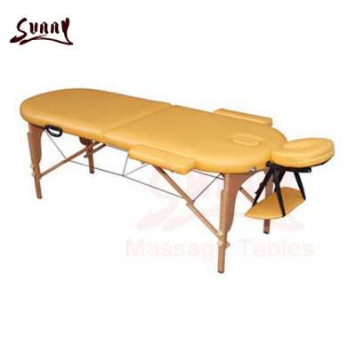 Sunny massage tables portable wooden bed massage yellow wt026