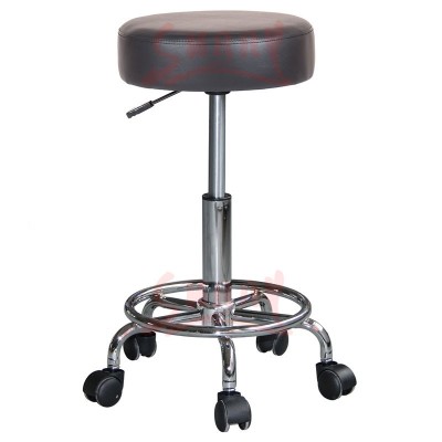 Adjustable swivel removable barber stool with wheels